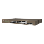 Switch 24 porturi PoE Gigabit, 1 port consola, 4 port SFP Gigabit, management - TENDA TND-TEG5328P-24-410W