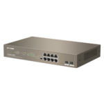 Switch 8 porturi PoE+ Gigabit, 2 porturi SFP Gigabit, 130W, 1U - IP-COM G1110P-8-150W