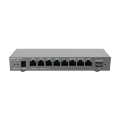 img24867large-2 Router 8 porturi RJ45 1 Gbps, 1 port SFP 1 Gbps, 200 clienti, Multi-WAN, Cloud Management - Ruijie RG-EG209GS - imagine 1