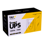 UPS TSY Power, 1200VA/720W, LED, AVR-repornire automata, Management, 4 x Schuko, 2 x RJ45, 1 X USB type B TSY-MP-1K2-LED - imagine 6