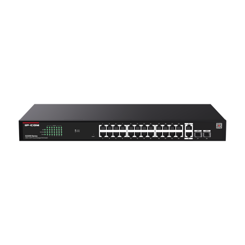 img28108large-2 Switch 24 porturi PoE RJ45 Gigabit, 2 x RJ45 Gigabit, 2 x SFP Gigabit, Management, 1U - IP-COM G2228P-24-410W - imagine 1