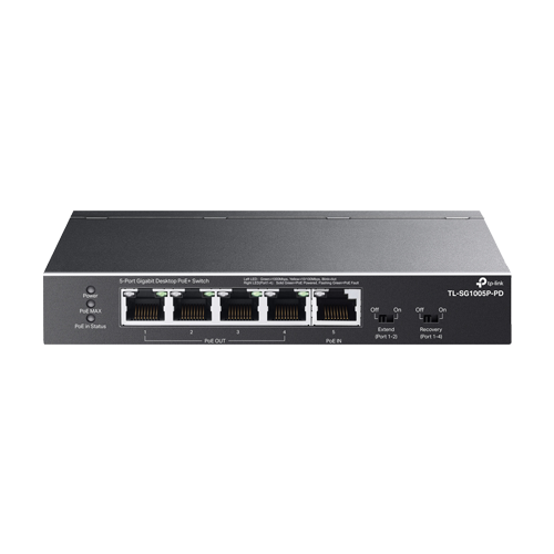 img31277large-3 Switch 4 x RJ45 1G PoE Out, 1 x RJ45 1G PoE In, Unmanaged - TP-Link TL-SG1005P-PD - imagine 1