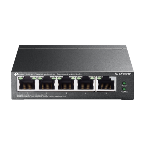 img31435large-3 Switch 4 x RJ45 10/100 Mbps PoE, 1 x RJ45 10/100 Mbps, Buget PoE 67W, Unmanaged - TP-Link TL-SF1005P - imagine 1