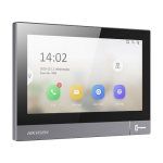 Monitor videointerfon TCP/IP, IPS LCD 7 inch touch screen, WiFi, PoE, Alarma IN - HIKVISION DS-KH8381-WTE1