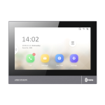 Monitor videointerfon TCP/IP, IPS LCD 7 inch touch screen, WiFi, PoE, Alarma IN - HIKVISION DS-KH8381-WTE1 - imagine 3