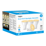 Set 4 becuri smart Wi-Fi, lumina calda 2700K ajustabila, 350 lm, GU10 - TP-Link Tapo TapoL610(4-pack) - imagine 4