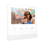 Monitor videointerfon TCP/IP, TFT LCD 4.3 inch 9 butoane, PoE, Alb - HIKVISION DS-KH6100-E1-White - imagine 2