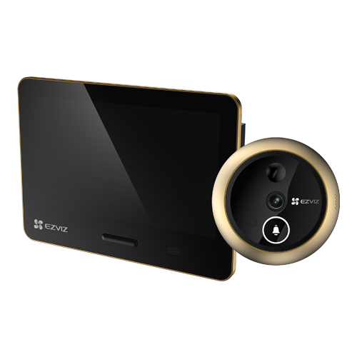 img46950large Vizor electronic smart, Wi-Fi, 4K, monitor tactil 5.5', sonerie, audio, acumulator 7100 mAh, Auriu - EZVIZ CS-EP4-Gold - imagine 1