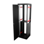 Rack de podea PRO SERIES 42U 19'' 600x600, capacitate 1000 kg, RAL 9005, asamblat ASY-42U-6060PRO - imagine 3