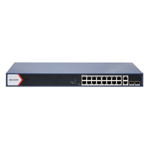 img48310large Switch 16 x RJ45 1G Smart PoE 125W, 2 x RJ45 1G, 2 x SFP 1G, Smart Management - HIKVISION DS-3E1520P-EI-M - imagine 1