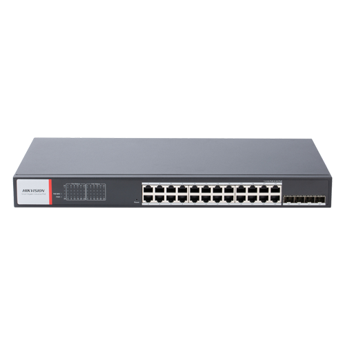 img48331large Switch 24 x RJ45 1G, PoE 480W, 4 x 90W, 20 x 30W, 4 x SFP 1G, Smart Management, NO POWER - HIKVISION DS-3T1528HP-SI-24P4F-No Power - imagine 1